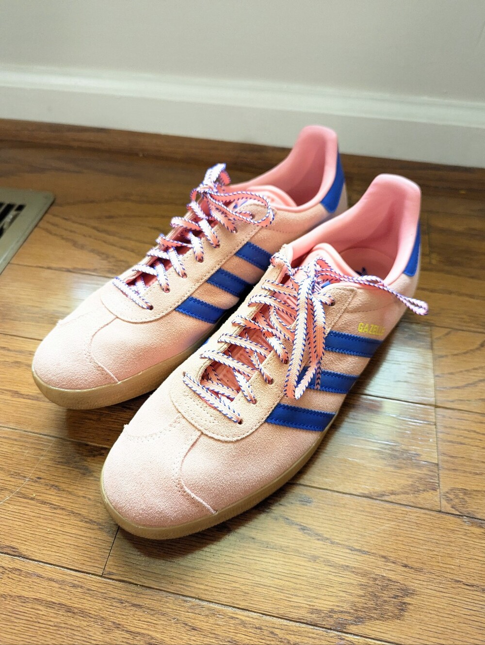 Pink And Blue Adidas Gazelles Women's Size 11